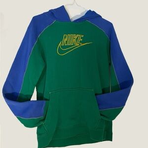 Nike Kids Sweatshirt Blue Green Yellow Size XL Good Condition